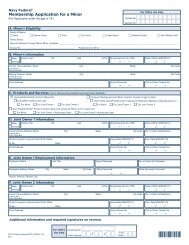 Membership Application for Minor - Navy Federal Credit Union