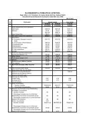 Results-30 06 09-RKFL - Ramkrishna Forgings Limited