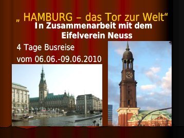 HAMBURG das Tor zur Weltâ das Tor zur Weltâ - Lks-reisen.de