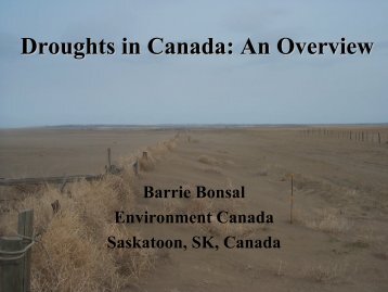 Droughts in Canada: An Overview - Drought Research Initiative