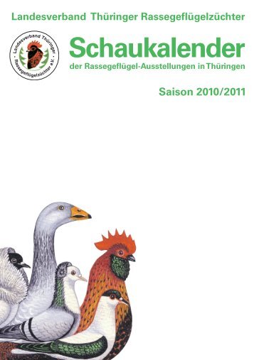 Schaukalender - Landesverband Thüringer Rassegeflügelzüchter e.V.