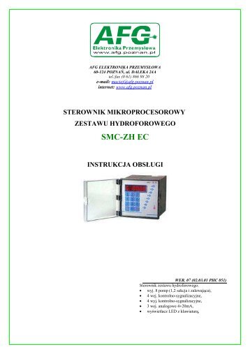 sterownik mikroprocesorowy zestawu hydroforowego smc-zh ec ...