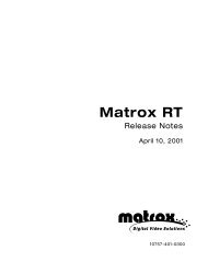 Installation & User Guide - Matrox