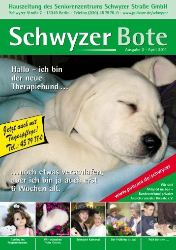 Ausgabe April 2011 - Wohnen - Betreuen - Pflegen