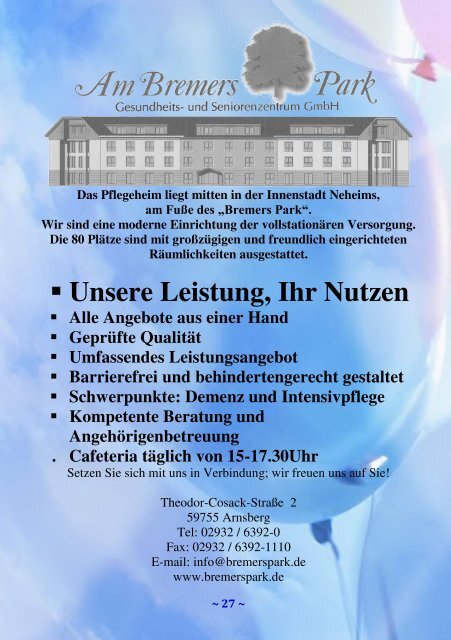 KG- Blau-Weiß Neheim 2015