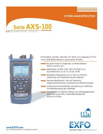 serie AXS-100 OTDR-HANDTESTER - messkom.de
