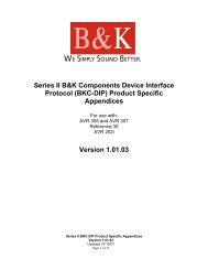 B&K Device Interface Protocol Series II - Things A/V