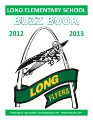 Long Elementary Buzz Book for the 2012-2013 school year