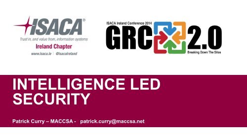 Intelligence Led Security - Patrick Curry