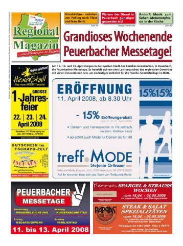 Werbung - die besten Tipps für die Peuerbacher Messetage