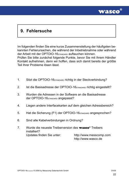 OPTOIO-16 - Messcomp Datentechnik GmbH