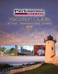 Click to view our 2013 Vacation Guide - Perkiomen Tours