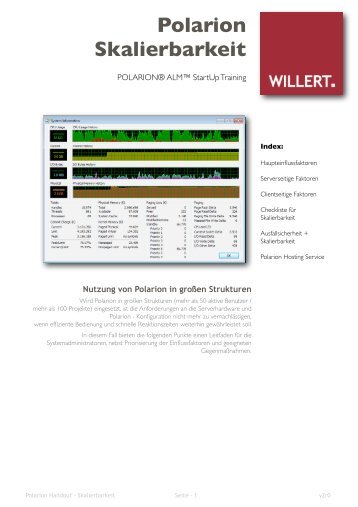 Polarion Handout - 2.2_Skalierbarkeit v1r0 - Willert