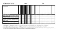 Key Stage 3 Recording Sheet. Year 7 Teacher