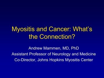 Cancer and Myositis - TMA - The Myositis Association