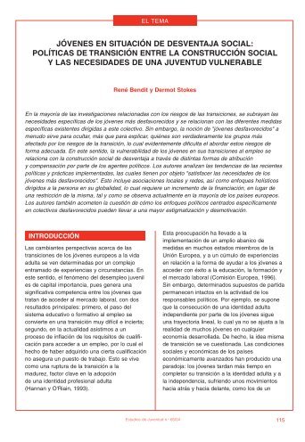 Jóvenes en situación de desventaja social - Encuentros ...