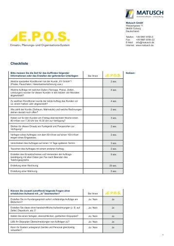 Checkliste (PDF, 618 KB) - Matusch GmbH
