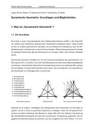 Dynamische Geometrie: Grundlagen und M ... - Cinderella