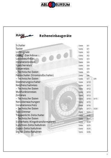 Reiheneinbaugeräte - RELKO