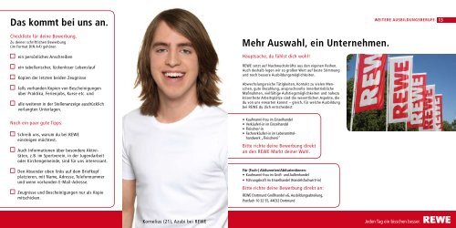 Ausbildung bei REWE ist mehr. - REWE DORTMUND