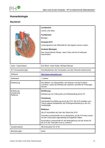 Karteikarten zur Humanbiologie