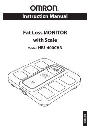 Instruction Manual Fat Loss MONITOR with Scale - omron