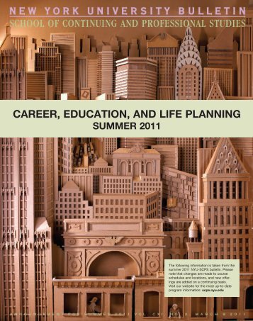 career, education, and life planning summer 2011 - School of ...
