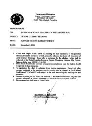 MEMORANDUM - DepEd Cebu Province