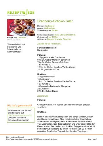 Druckversion (PDF) - Rezeptwiese