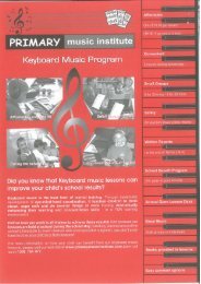 Primary Music Institute Keyboard Program - Seabrook Primary School