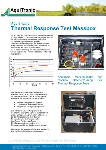 Thermal Response Test Messbox - Aquitronic