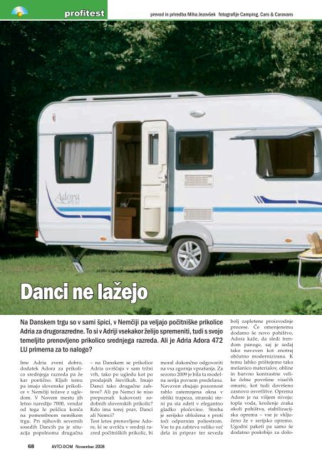 Danci ne laÅ¾ejo - Caravan doo