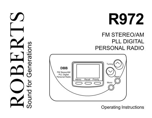 R972 Instruction Book - Roberts Radio