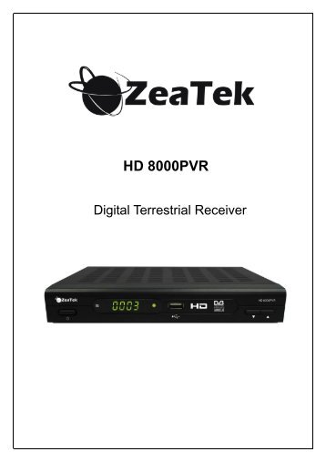 ZEATEK 8000PVR User Manual - Supreme Antennas