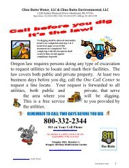 Call Before You Dig - Eagle Crest Resort