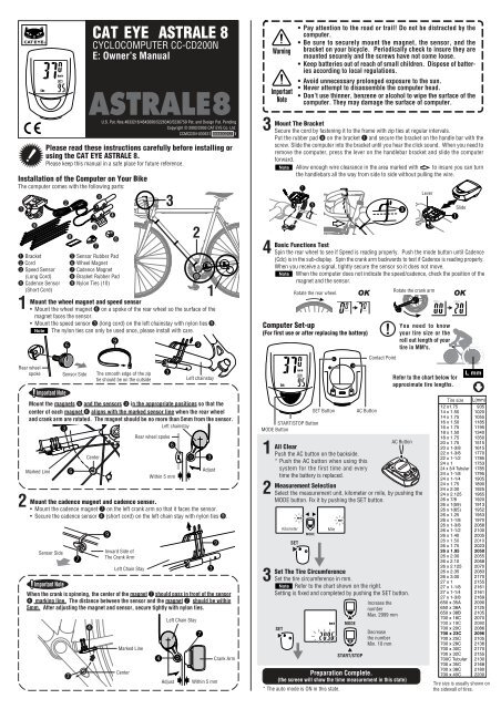 Official Instructions (PDF) - Sheldon Brown