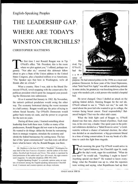 journal of the churchill center and societies - Winston Churchill