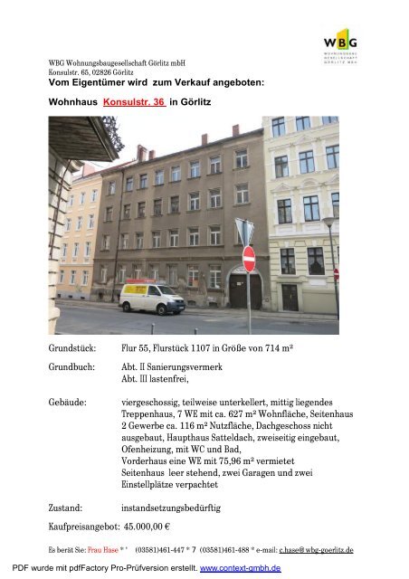 Konsulstr. 36 - WBG Wohnungsbaugesellschaft GÃ¶rlitz mbH