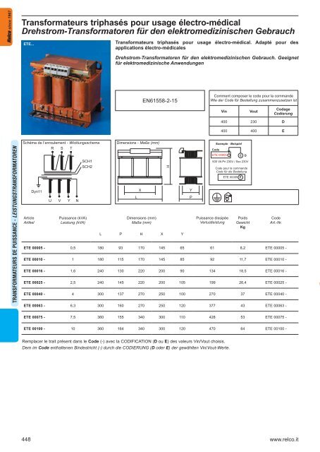 Elektronische Transformatoren - Relco