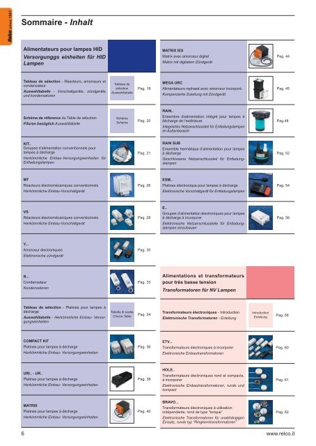 Elektronische Transformatoren - Relco