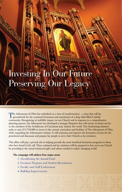 Investing in Our Future Campaign - The Athenaeum Of Ohio