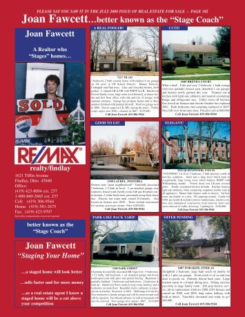 RE/MAX Realty/Findlay-JOAN FAWCETT - Youngspublishing.com