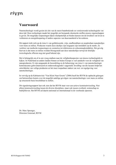 RIVM rapport 601785002 Nanotechnologie in perspectief