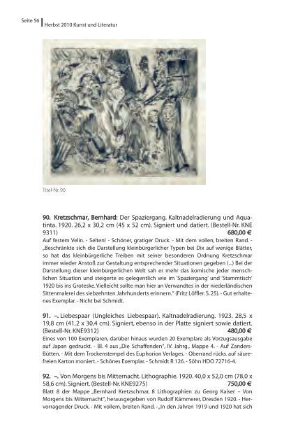 ROTES ANTIQUARIAT Katalog Herbst 2010 Kunst und Literatur