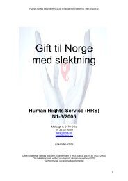 Gift til Norge med slektning - Human Rights Service
