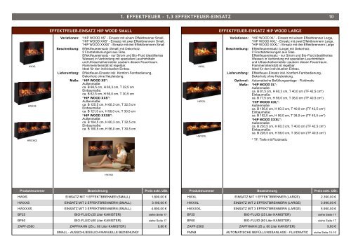 produkt-preisÃƒÂ¼bersicht 2013 effektfeuer - The Flame