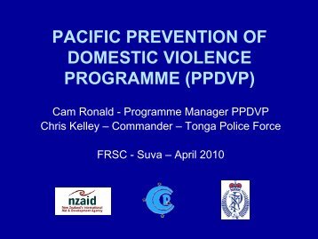 FRSC 2010 - Pacific Prevention of Domestic Violence Programme