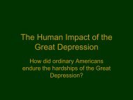 Chapter 32 The Human Impact of the Great Depression