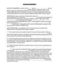 ESCROW AGREEMENT ESCROW AGREEMENT entered into this ...