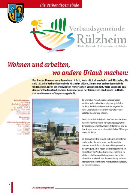 Branchenverzeichnis - Verbandsgemeinde Rülzheim